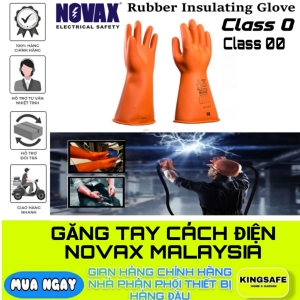 GĂNG TAY CAO SU CÁCH ĐIỆN HẠ ÁP NOVAX MALAYSIA CHÍNH HÃNG ( 1 ĐÔI )