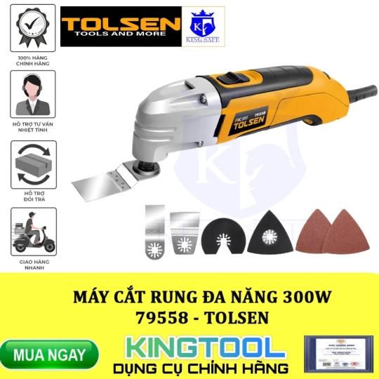 MÁY CẮT RUNG ĐA NĂNG 300W 79558 TOLSEN - KINGSAFE HÀNG CHÍNH HÃNG