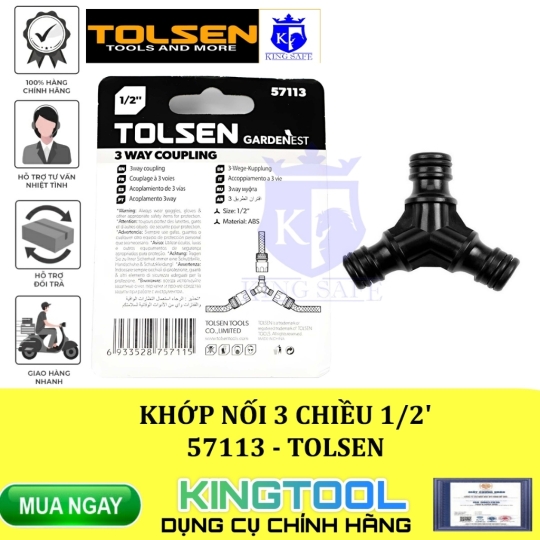 KHỚP NỐI, ĐẦU NỐI ỐNG CÁC LOẠI CHIỀU TOLSEN - HÀNG CHÍNH HÃNG