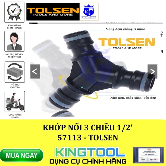 KHỚP NỐI, ĐẦU NỐI ỐNG CÁC LOẠI CHIỀU TOLSEN - HÀNG CHÍNH HÃNG