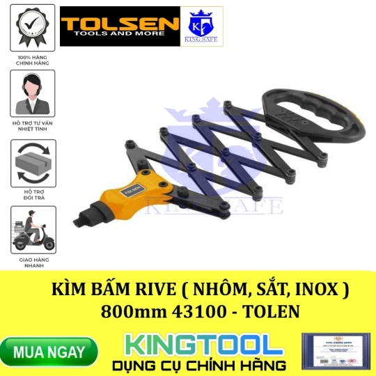 KÌM BẤM RIVE (NHÔM, SẮT, INOX) 800mm TOLSEN - HÀNG CHÍNH HÃNG