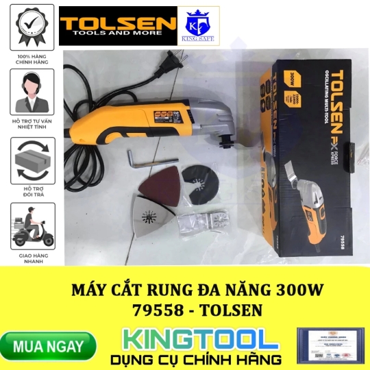 MÁY CẮT RUNG ĐA NĂNG 300W 79558 TOLSEN - KINGSAFE HÀNG CHÍNH HÃNG