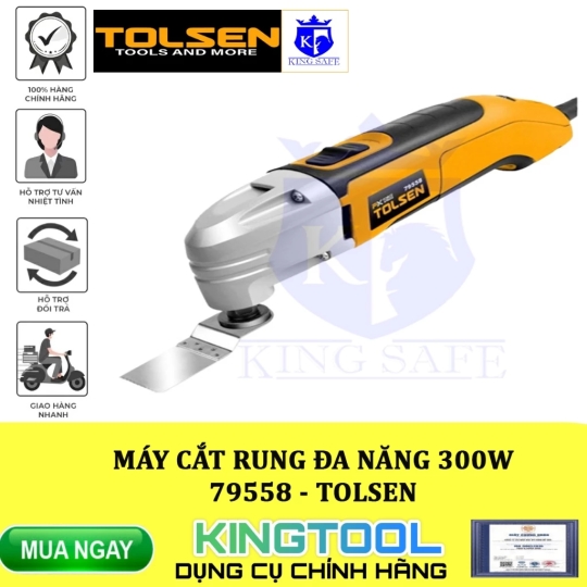 MÁY CẮT RUNG ĐA NĂNG 300W 79558 TOLSEN - KINGSAFE HÀNG CHÍNH HÃNG