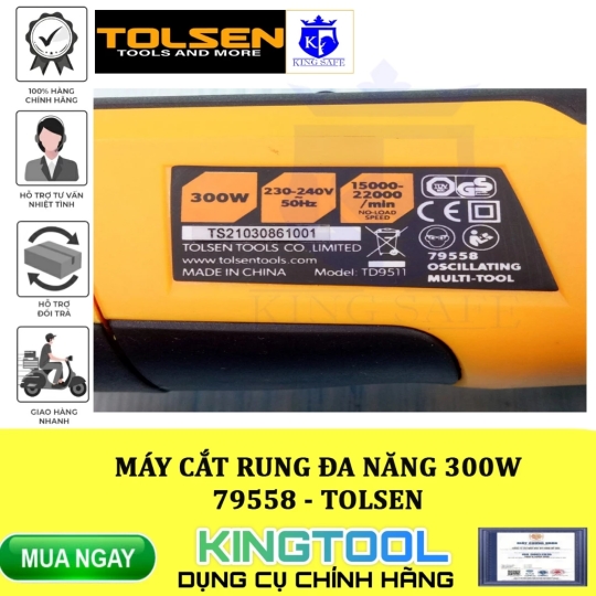 MÁY CẮT RUNG ĐA NĂNG 300W 79558 TOLSEN - KINGSAFE HÀNG CHÍNH HÃNG